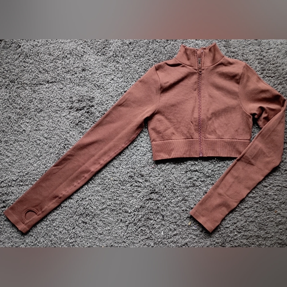 ANWND Copper Cropped Athletic Jacket